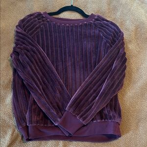 Burgundy Ribbed Women Sweater